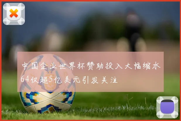 中国企业世界杯赞助投入大幅缩水64仅超5亿美元引发关注